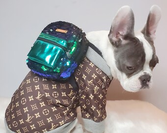Borsa a tracolla con stampa bulldog francese da uomo casual