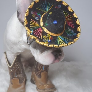 Chapeau sombrero mignon pour chien ou chat /Sombrero de chien dHalloween/ Sombrero de costume pour animaux de compagnie/ image 6