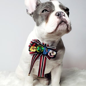 Franse bulldog // Hond Valentine&#39;s Bow // Dog Neck Tie || Pet Bow Tie || Hondenkleren