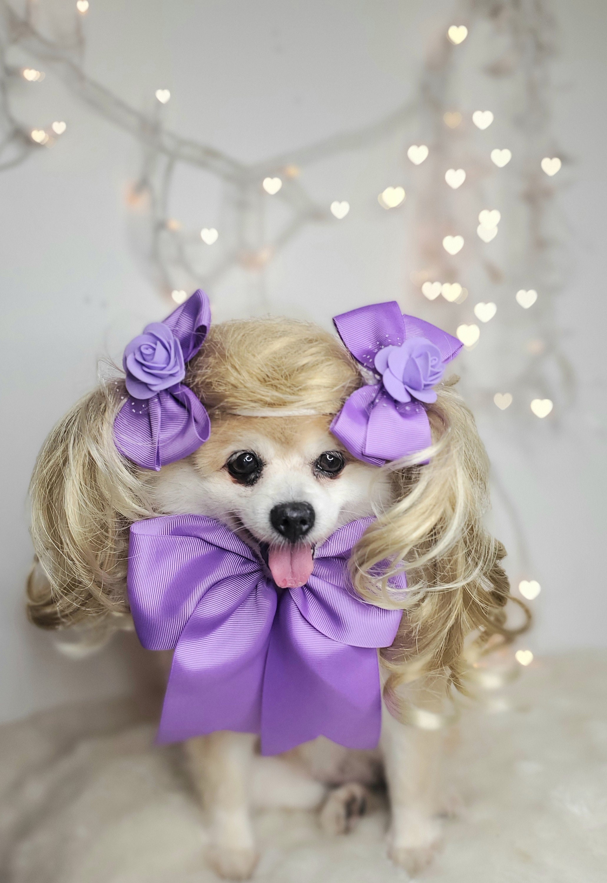 Fiocco Rosa Fucsia Per Cane O Gatto - Accessorio Cerimoniale Regolabile