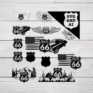 Route 66 Ornament SVG Bundle – Vintage Road Trip Designs for DIY Crafts