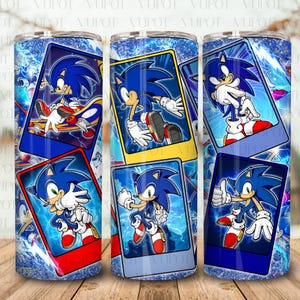 Hedgehog Characters Tumbler, Hedgehog Tumbler Wrap, Hero Video Game Tumbler Wrap, Movie Trio Tumbler, Speedster 20oz Tumbler Design