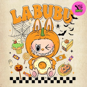 カボチャ人形PNG、人形漫画ハロウィンPNG、かわいい不気味な人形モンスターキャラクターPNG、モンスター人形ホラーPNG、女の子へのギフト、デジタルファイル