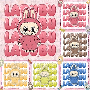 Bundle Trending Pink Cartoon Character Design, Perfect Gift for Kids, Easter Coquette Bow Cute Doll For Kids Girls Png, Funny Cartoon Png