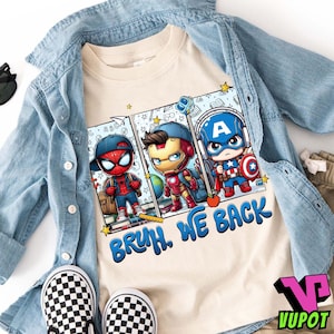 Cartoon Superhero Png, First Day School PNG, Preppy Bruh We Back Png, Back to School Png, Floral Pencil Teacher PNG, Teacher Sublimation