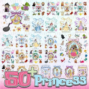 50+ Coquette Bows Princess Png Bundle, Pink Coquette Bow Png, Family Vacation Png, Magical Castle Png, Magical Mirror Bow, Princess Cartoon