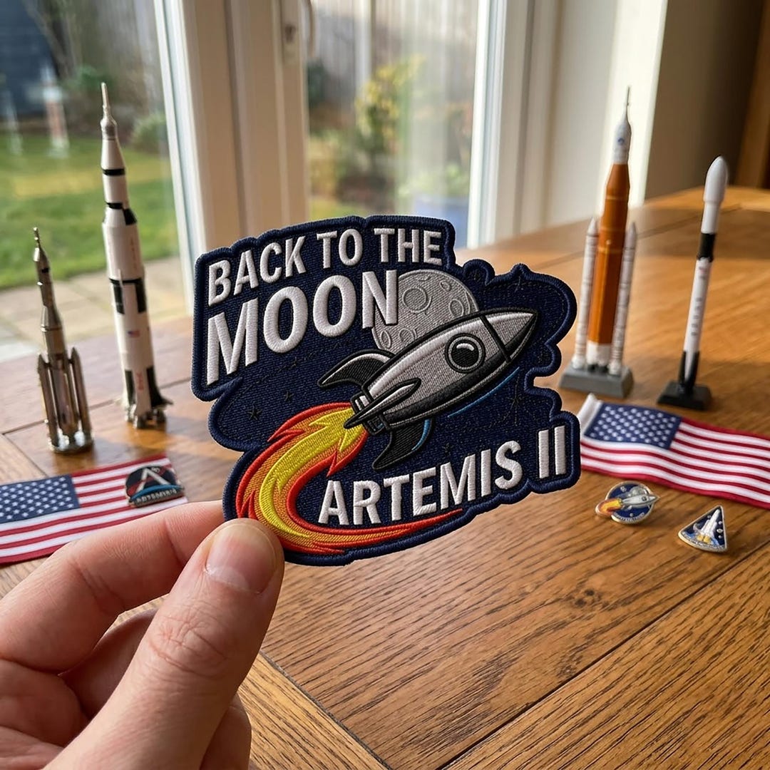 Artemis II 2026 Patch Embroidered Badge, Back to the Moon Space Patch ...