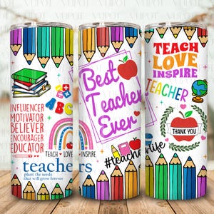 Teachers Week 20oz Sublimation Tumbler Design, Teacher Appreciation Skinny Straight Tumbler PNG, Teacher Life Sublimation Design