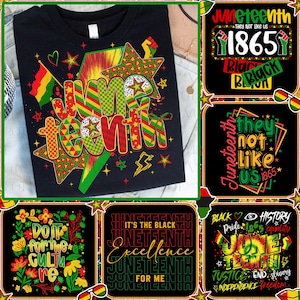 They Not Like Us png-bundel, Juneteenth Freedom Shirt Design, Juneteenth-kaart png, 1865 Afro-Amerika png, Juneteenth Black History Month