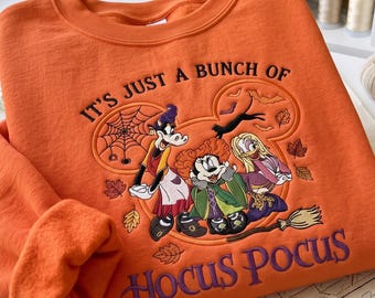It’s Just a Bunch of Witch Sisters Halloween Embroidered Sweatshirt, Mouse And Friends Halloween Tee, Witch Parody Shirt, Movie Fan Gift