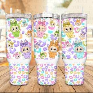 Trending Cartoon 40Oz Tumbler Wrap, Cute Doll Tumbler 40Oz Wrap Png, Funny Catoon 40Oz Tumbler Png, Doll Cartoon Png, Gift for Friends