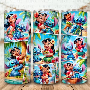 Blaues Monster Summer Vibes Tumbler 20Oz Wrap Png, blaues Monster Tumbler Design, Cartoon Friends 20Oz Tumbler Wrap PNG, digitaler Download