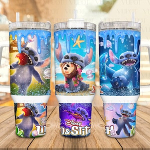 Vaso de 40 oz con diseño de dibujos animados de amigos, diseño de vaso de 40 oz con diseño de monstruo azul, vaso de 40 oz con diseño de película de dibujos animados, vaso más vendido