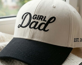 Embroidered Girl Dad Trucker Hat, Gift For New Dad Mom, Fathers Day Cap,Fathers Day Gift, Baseball Hat Gift for Dad, Birthday Gift for Daddy