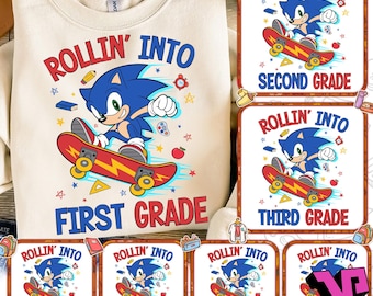 Rollin&#39; Into School Png Bundle, First Day Of School Design, Preppy Pre-K To 4th Grade, Blue Cartoon Back To School PNG, Boys School PNG