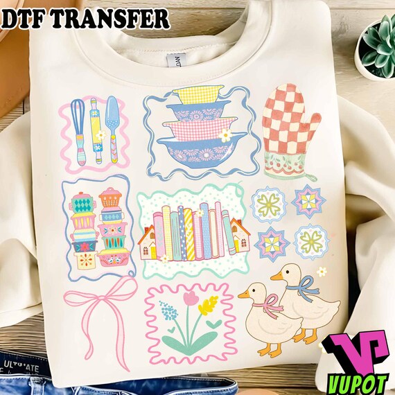 DTF Transfer Grandma Core DTF, Hen In Nest DTF, Vintage Style, Cottagecore dtf, Granny Sweater Design, Ready To Press