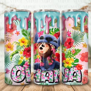 Poster Cartoon Movie Live Action 20oz Skinny Tumbler Png, Movie Blue Character Tumbler Wrap Sublimation, Blue Monster 20oz Tumbler Png