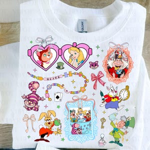 Movie White Rabbit Purple Cat Kids Png, Princess Png, Watercolor Princess Magic Adventure Shirt Png, Princess Wonderland Clipart