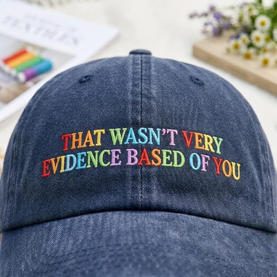 Embroidered Washed Cotton Dad Hat, Embroidered Science Humor Baseball Cap,  Funny Nursing Hat, Gift For Nurse, Nurse Appreciation