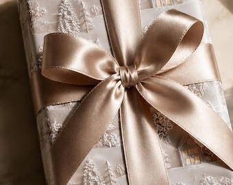 Papel de embrulho Toile para presentes, tema Natal, Inverno Encantado, Decoração de Natal na Floresta