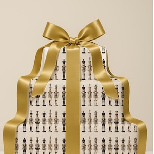 Papel de regalo navideño de Cascanueces Papel de regalo festivo Regalo elegante Cascanueces vintage Inspirado en el diseñador