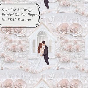 Wedding Wrapping Paper, Bridal Shower Gift Wrap Paper Cut 3D Effect ...