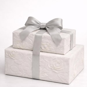 Elegant Floral Wrapping for Weddings, Birthdays, Bridal, Mother's Day - Embossed Effect Design, Gift Wrap Roll, Botanical, Roses