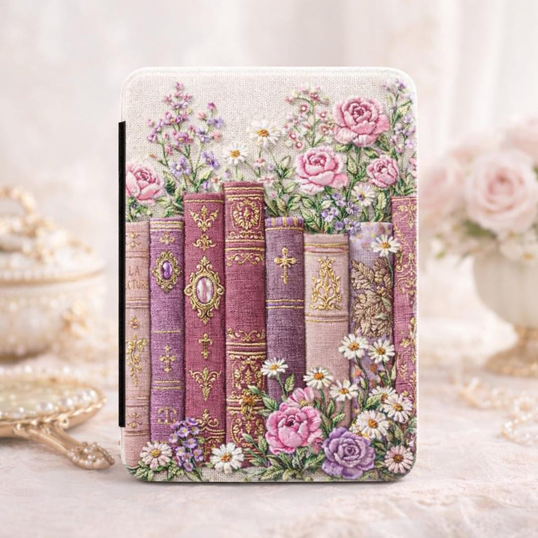 Vintage Floral Book Lover Kindle Case | Valentines Day | Cover Kindle ...