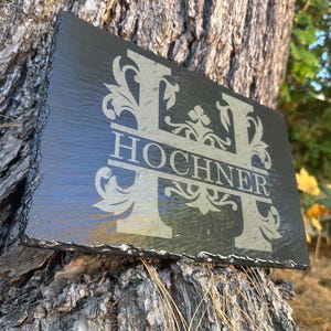 Personalized Charcuterie Board - Last name Cheese board - Slate Charcuterie Board - Personalized Gift - Name Charcuterie Board 12”X9”