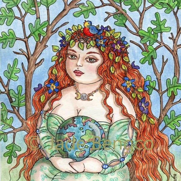 MOTHER EARTH limited edition art print from an Original Fantasy Art Painting