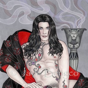 INCUBUS Vampire limited edition art print from an Original Fantasy Art Painting