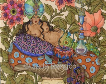 ENCHANTED GARDEN limited edition Art Print from an Original Fantasy Art Painting