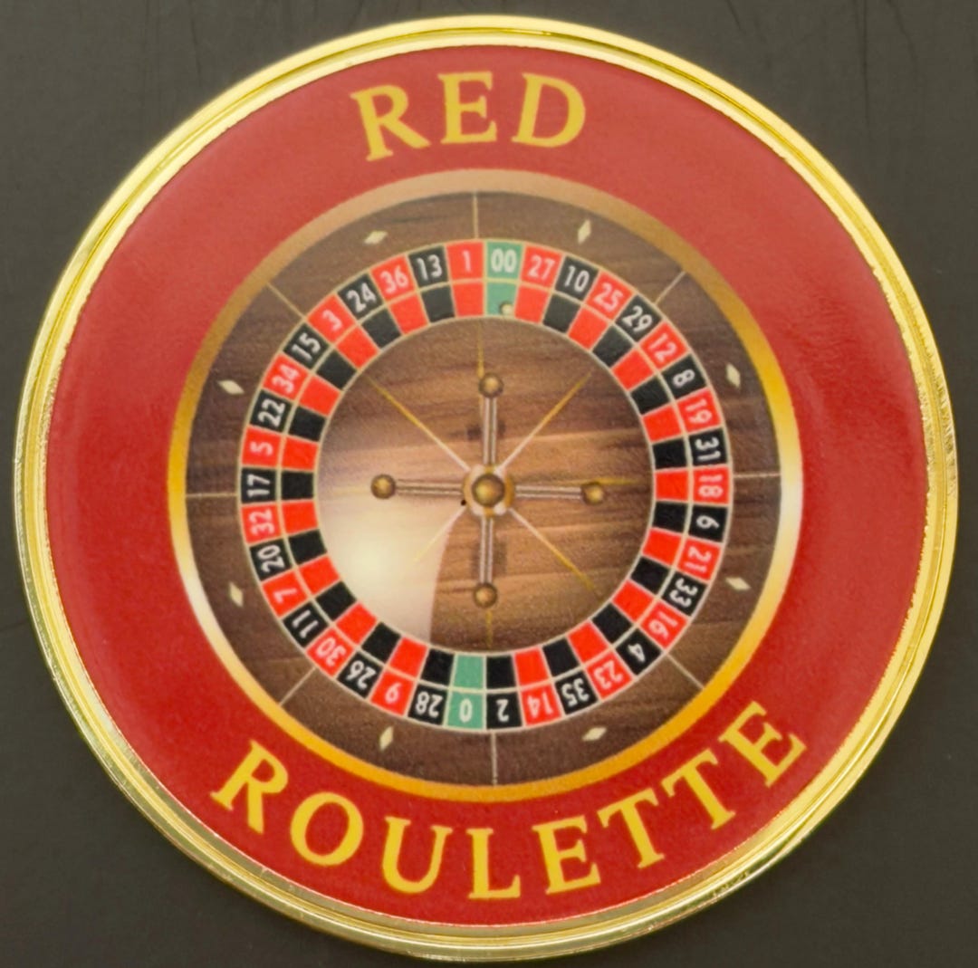 Coin Roulettes Rouge ROULETTE - Players Club Challenge Coin - Etsy