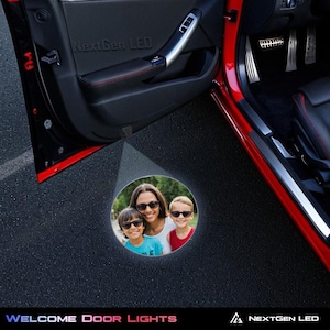 Custom Photo Puddle Light Projector | Set of 2 with Light & Distance Sensors | Fits All cars | Quality with 2-Year Warranty
