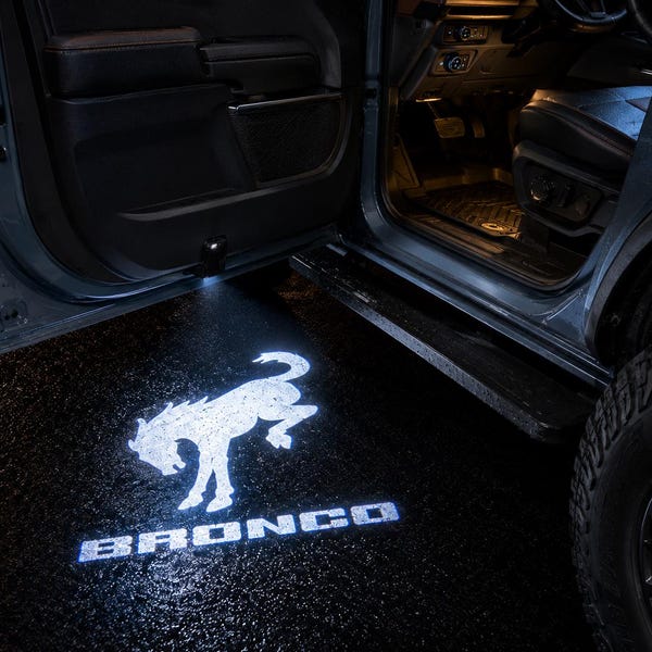 Bronco LED Welcome Door Light Projector | Set of 2 with Light & Distance Sensors | Fits FORD Bronco