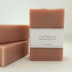 Oatmeal Soap - Natural Unscented Acne & Sensitive Skin Handmade Soap