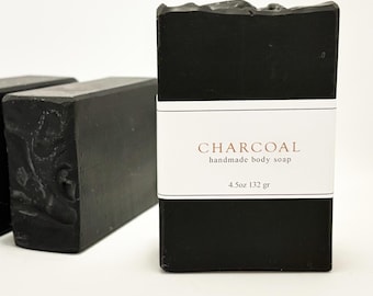 Charcoal Soap Bar, 5oz with Tea Tree Oil for Acne & Oily Skin by UrbanChaosUSA