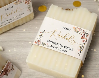 Personalized Baby Shower Soap Favors // Handmade in Bulk Sets of 16 Bridal Shower Soap Favors by UrbanChaosUSA