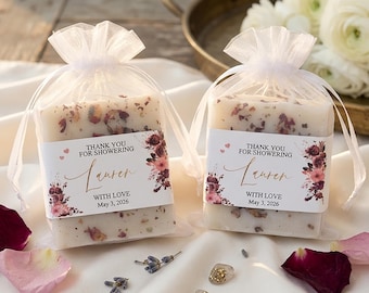 Bridal Shower Favors - Custom Personalized Soap Gifts for Guests for Baby Showers, Baptism & Wedding Showers - Personalized Party Favors