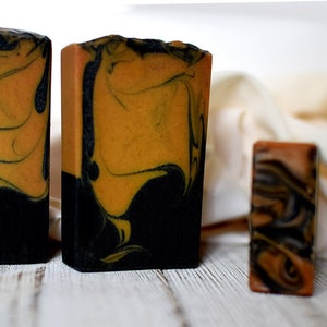 Turmeric Soap w/ Activated Charcoal Tumeric Soap for Men & Women, Turmeric Acne Face Body Soap by Urban Chaos image 1