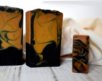 Turmeric Soap w/ Activated Charcoal Tumeric Soap for Men & Women, Turmeric Acne Face Body Soap by Urban Chaos