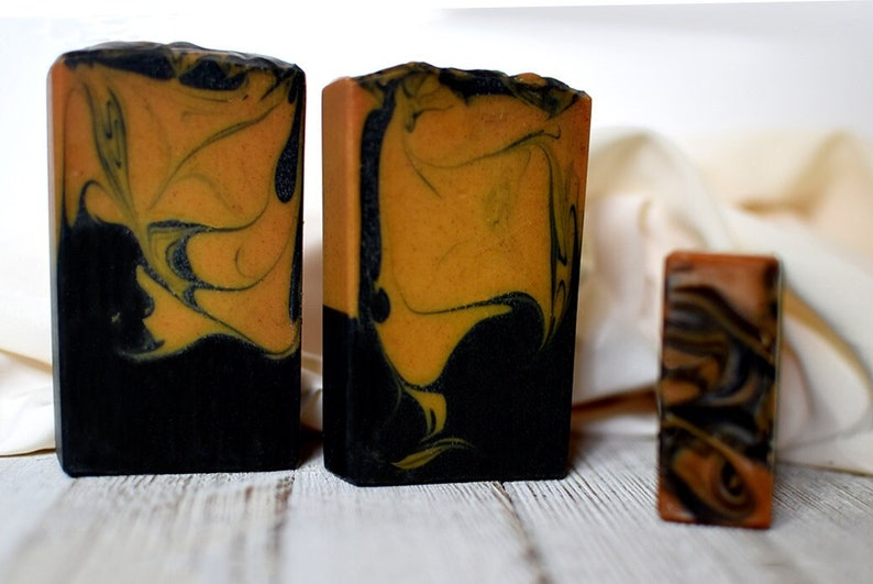 Turmeric Soap w/ Activated Charcoal Tumeric Soap for Men & Women, Turmeric Acne Face Body Soap by Urban Chaos image 1