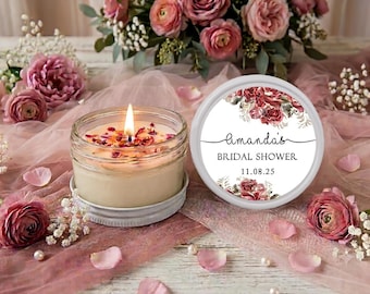 Soy Candle Favors for Guests - Wedding Candle Favors, Bulk Personalized Party Favors & Custom Shower Gifts
