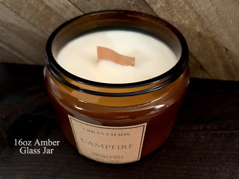 Tobacco Vanilla Candle w/ Gift Box Woodwick Candles Tobacco Etsy