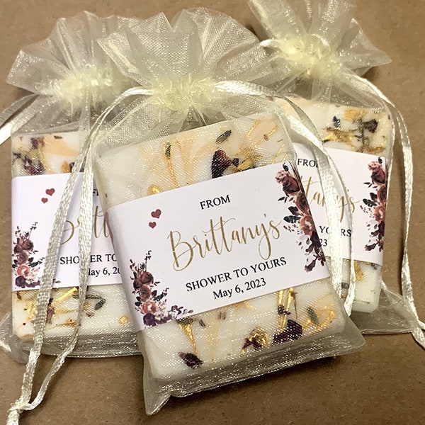 Bridal Shower Favors - My Shower to Yours Soap Baby Shower Favors, Hand Made Soap Bar Favors, Wedding Shower Party Favors by UrbanChaosUSA