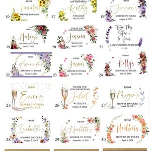 Soap Favor Labels to choose from.