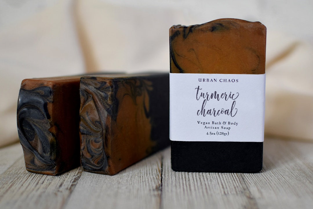 Turmeric Charcoal Soap 4.5oz Activated Charcoal Tumeric Etsy