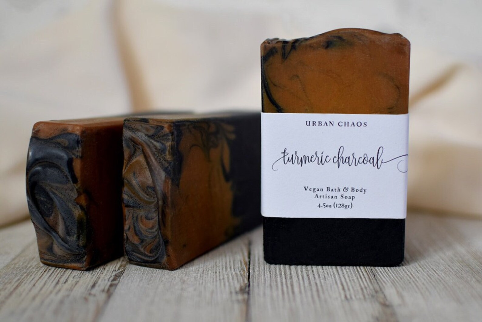 Organic Turmeric Soap 4.5oz Activated Charcoal Tumeric Soap Etsy