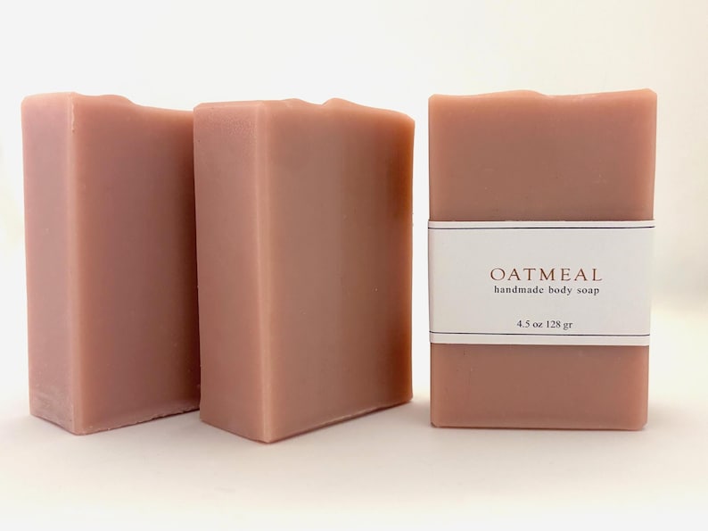 Oatmeal Soap - Natural Soap, Unscented Soap, Acne & Sensitive Skin Handmade Soap