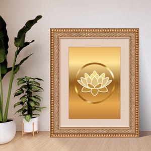 Printable Lotus Flower Art | Minimalist Spiritual Wall Decor | Digital Print